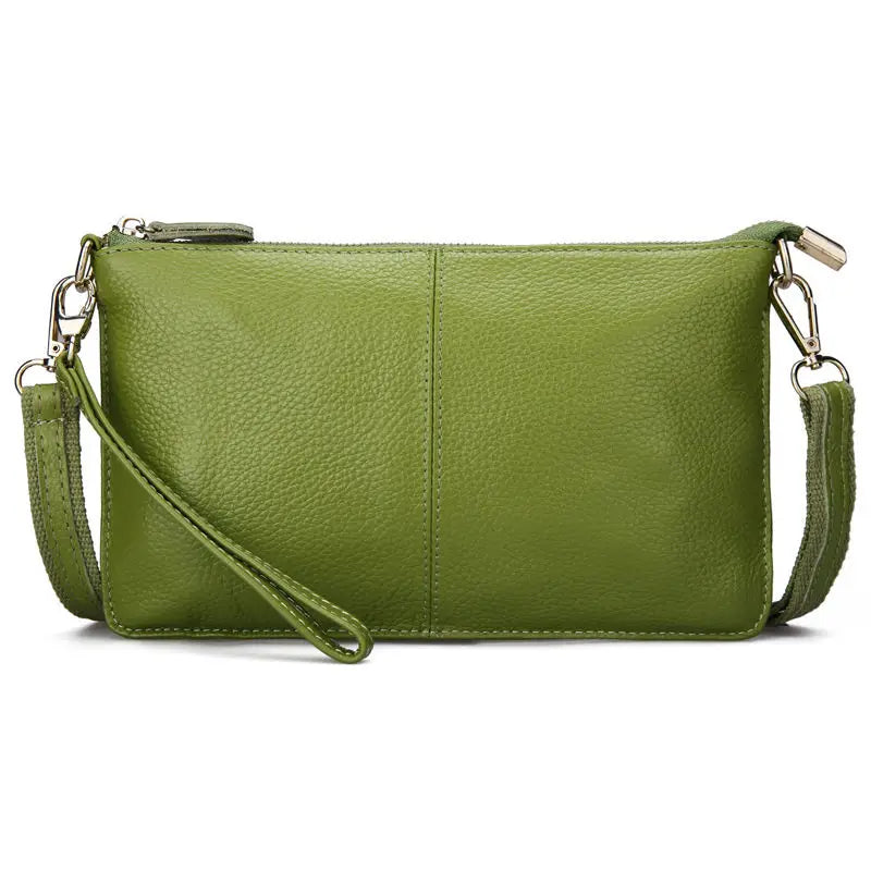 Women Genuine Leather Day Clutches Candy Color Shoulder Bags Women'S Fashion Crossbody Bags Small Clutch Bags