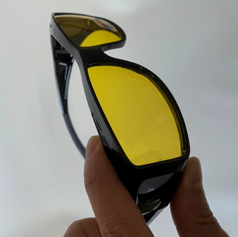 Wraparound Fit over Sunglasses anti Glare Eyeglasses Night Vision Driving HD Polarized Magnifying Blue Light Blocking Glasses