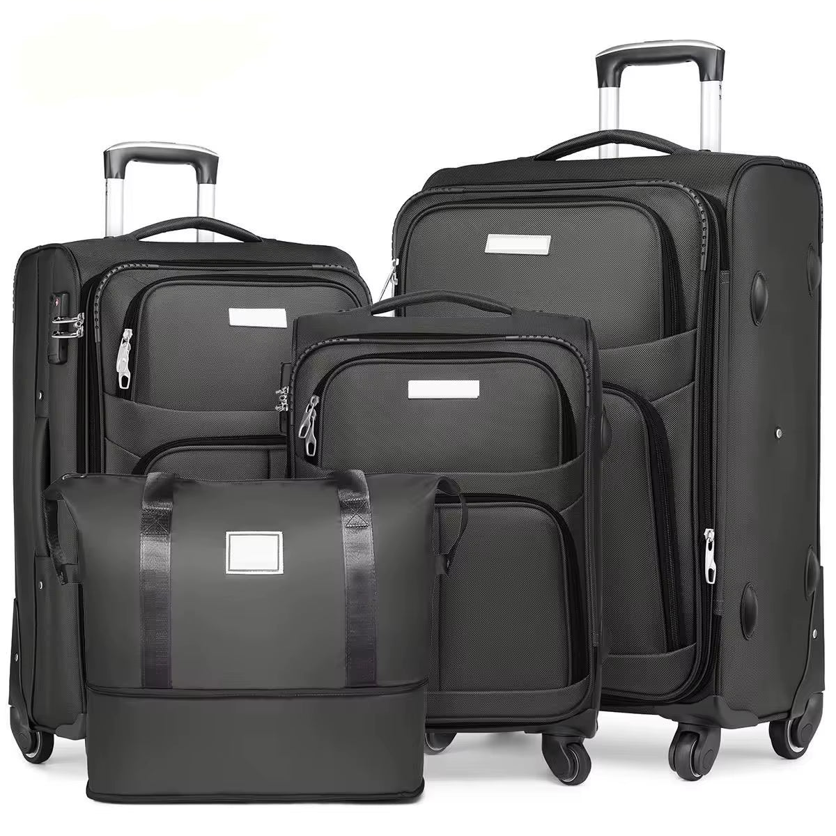 NARROWTEX Expandable Lightweight Suitcase Set with Rolling Spinner Wheels Carry-On Travel Bags with Trolley