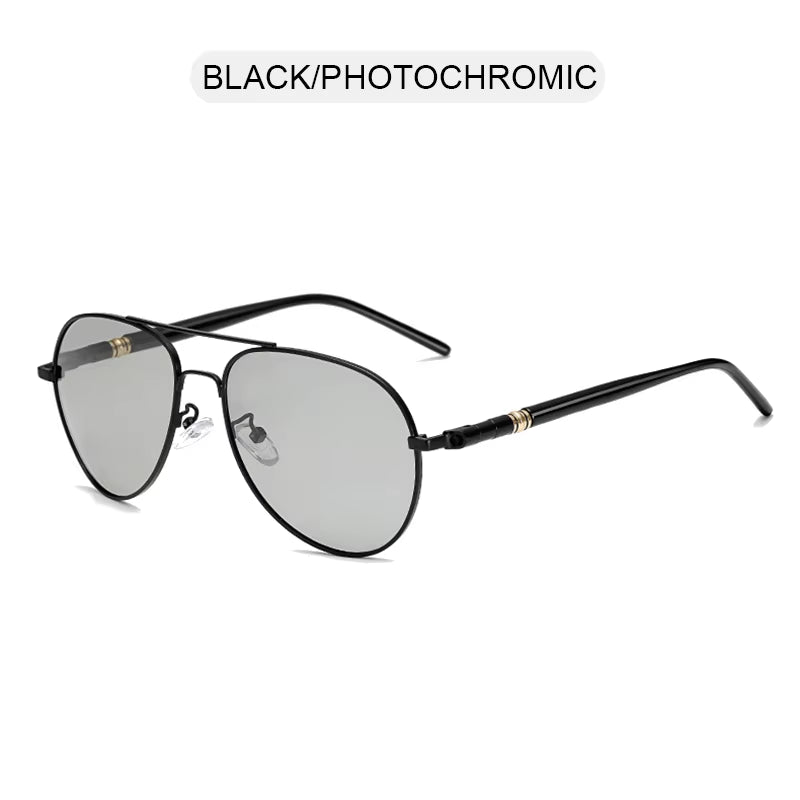 Fashion Aviation Photochromic Sunglasses Men Women Chameleon Polarized Pilot Sun Glasses Anti-Glare Driving Shades UV400