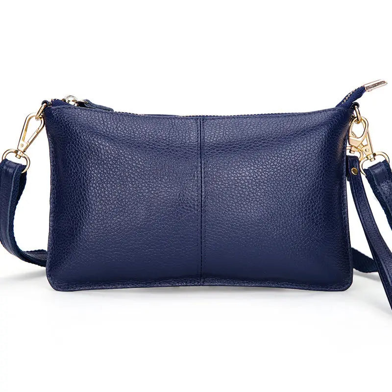 Women Genuine Leather Day Clutches Candy Color Shoulder Bags Women'S Fashion Crossbody Bags Small Clutch Bags
