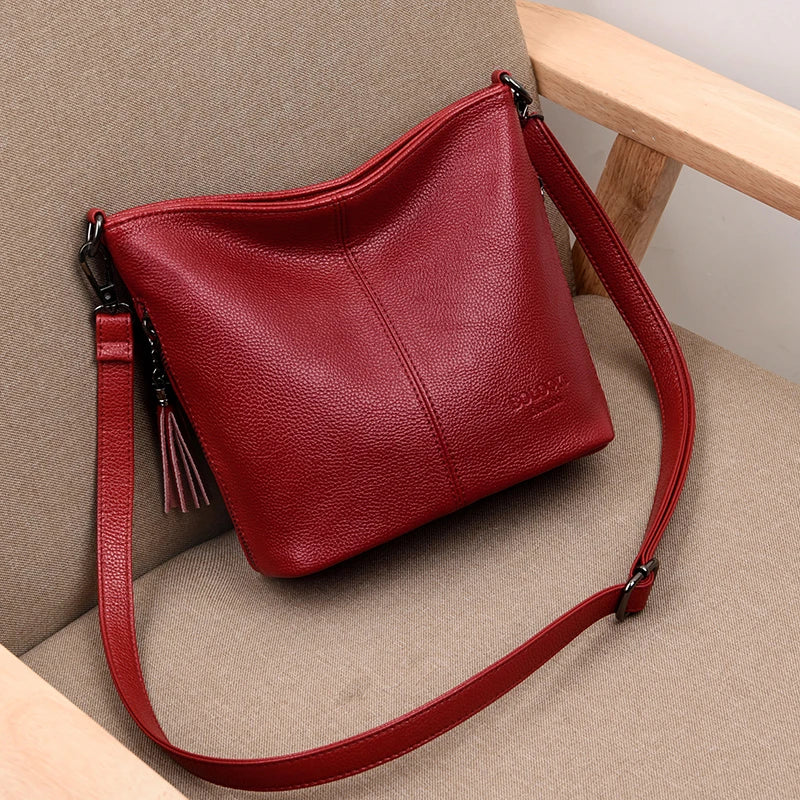 Women Leather Bags Ladies Luxury Shoulder Bags Women'S Handbag Female Messenger Bag Fashion Crossbody Bags for Women Bolsas Sac