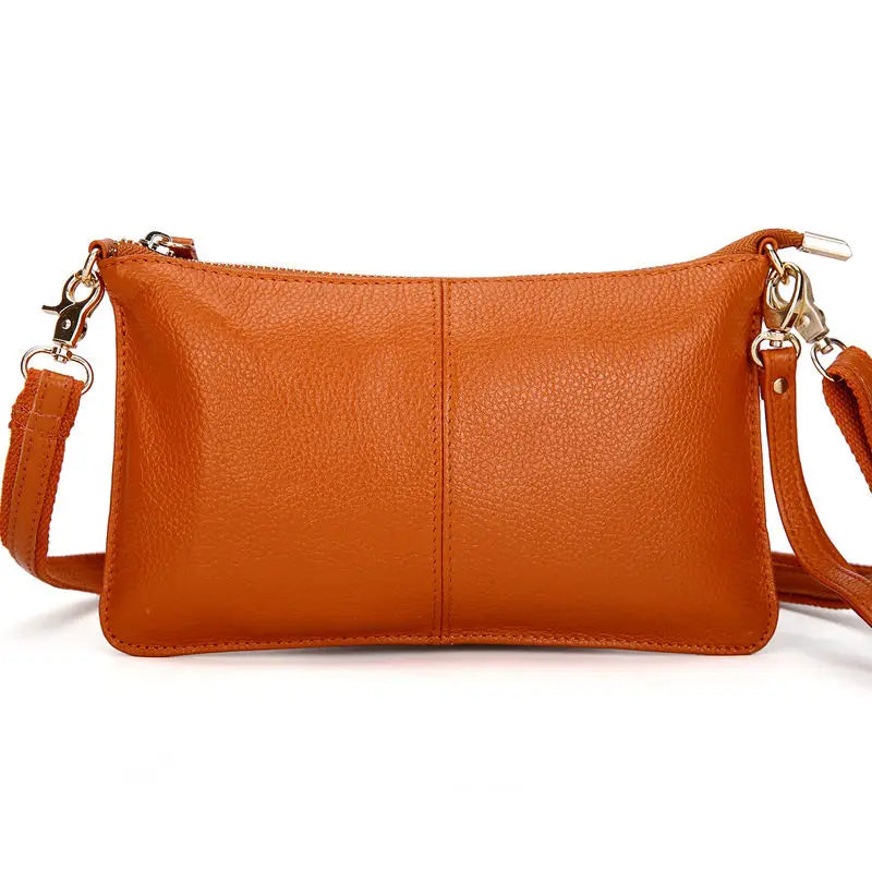 Women Genuine Leather Day Clutches Candy Color Shoulder Bags Women'S Fashion Crossbody Bags Small Clutch Bags