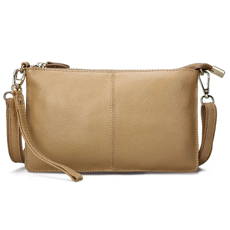 Women Genuine Leather Day Clutches Candy Color Shoulder Bags Women'S Fashion Crossbody Bags Small Clutch Bags