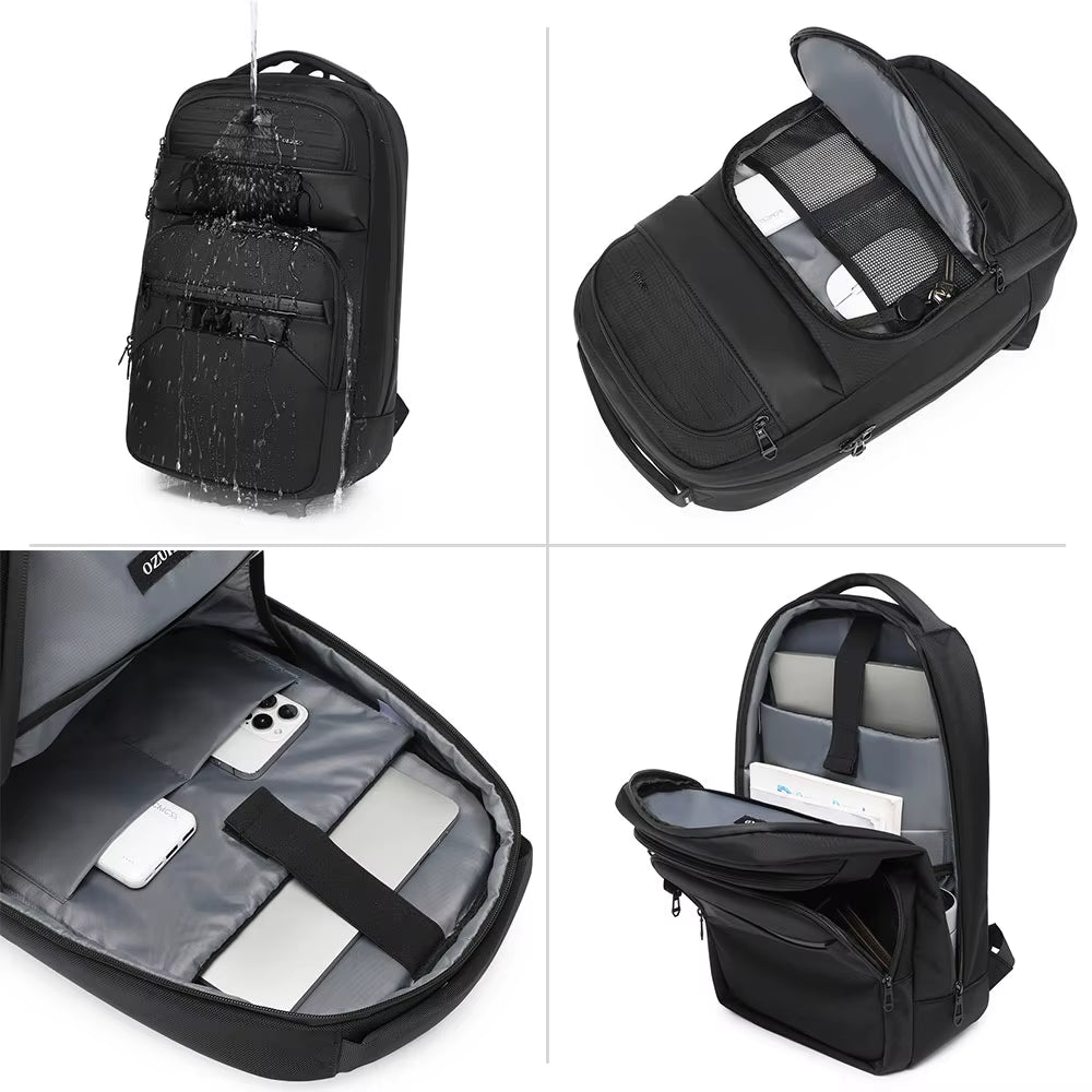 Ozuko 9849 2025 Designer Waterproof Laptop Backpack Daily Use Outdoor Business Backpack Logo Custom Laptop Backpack for Men