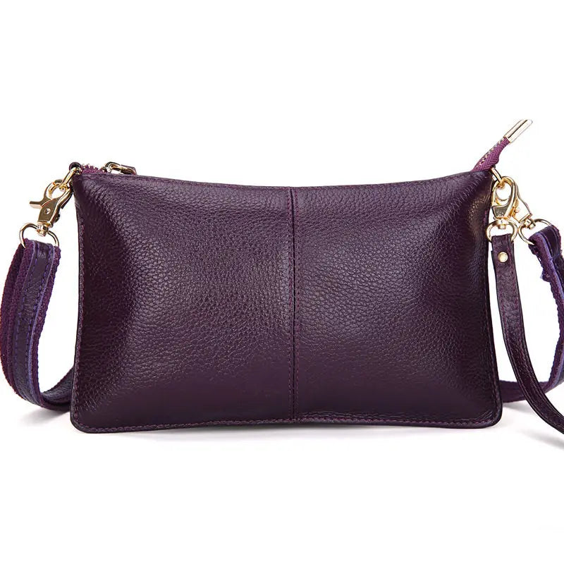 Women Genuine Leather Day Clutches Candy Color Shoulder Bags Women'S Fashion Crossbody Bags Small Clutch Bags