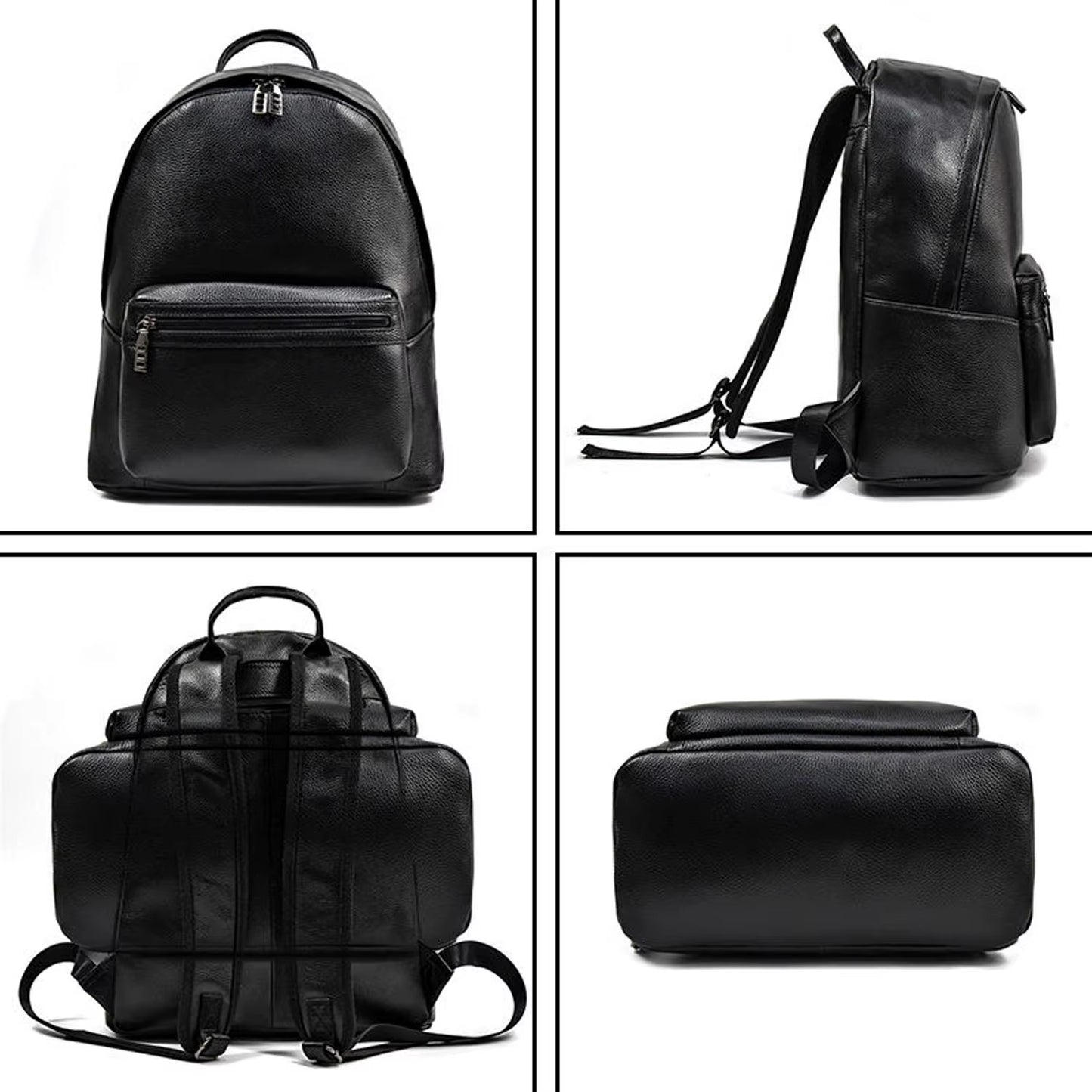 Travel Back Pack Genuine Leather Backpack Men 100% Pure Leather Bag Full Grain Leather.