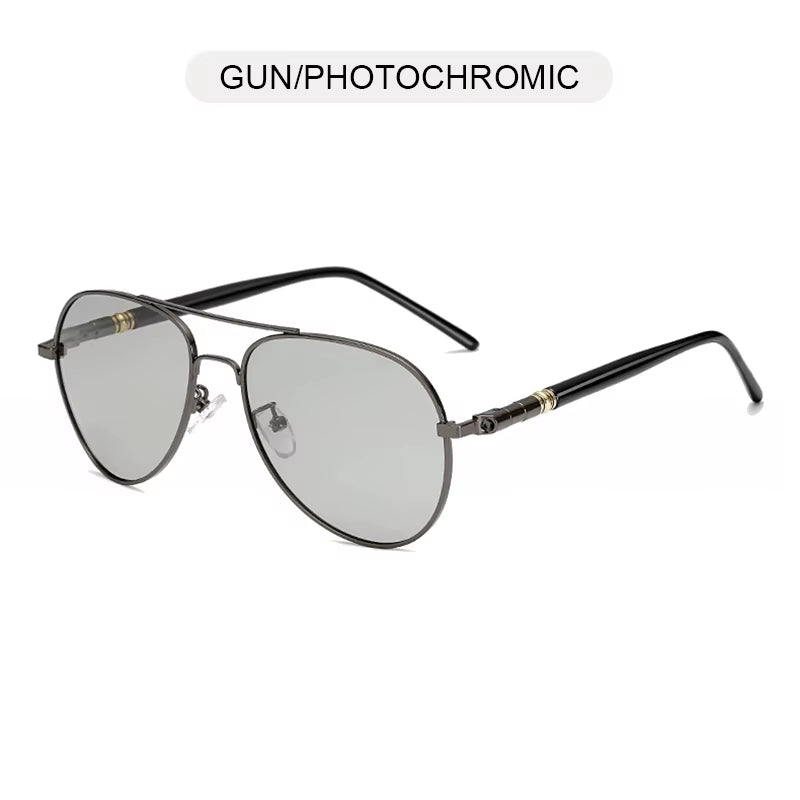 Fashion Aviation Photochromic Sunglasses Men Women Chameleon Polarized Pilot Sun Glasses Anti-Glare Driving Shades UV400