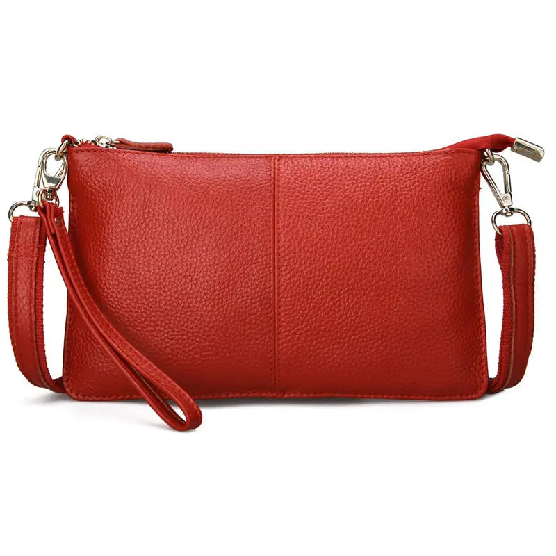 Women Genuine Leather Day Clutches Candy Color Shoulder Bags Women'S Fashion Crossbody Bags Small Clutch Bags