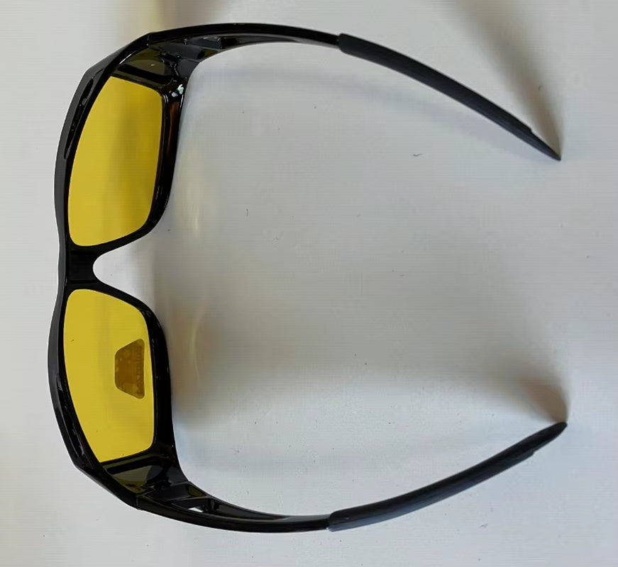 Wraparound Fit over Sunglasses anti Glare Eyeglasses Night Vision Driving HD Polarized Magnifying Blue Light Blocking Glasses