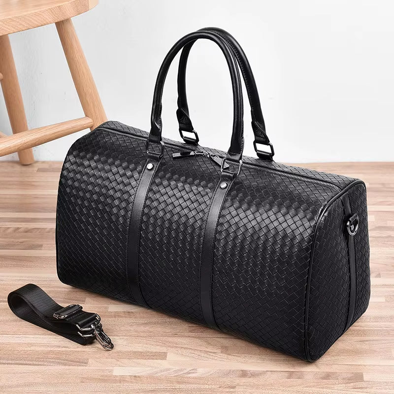 Men'S Travel Bag Genuine Cow Leather Travel Bag Expensive Men Big Luggage Bags