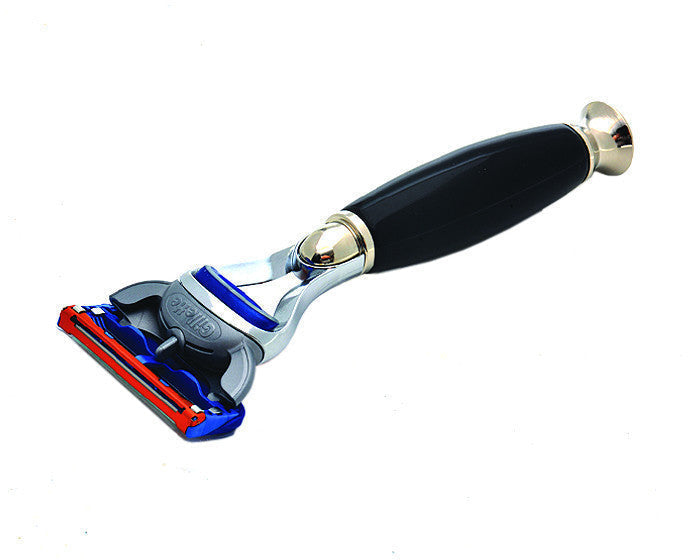 PB-36FSR PureBadger Collection Shaving Razor Black Handle - Fusion Head-1
