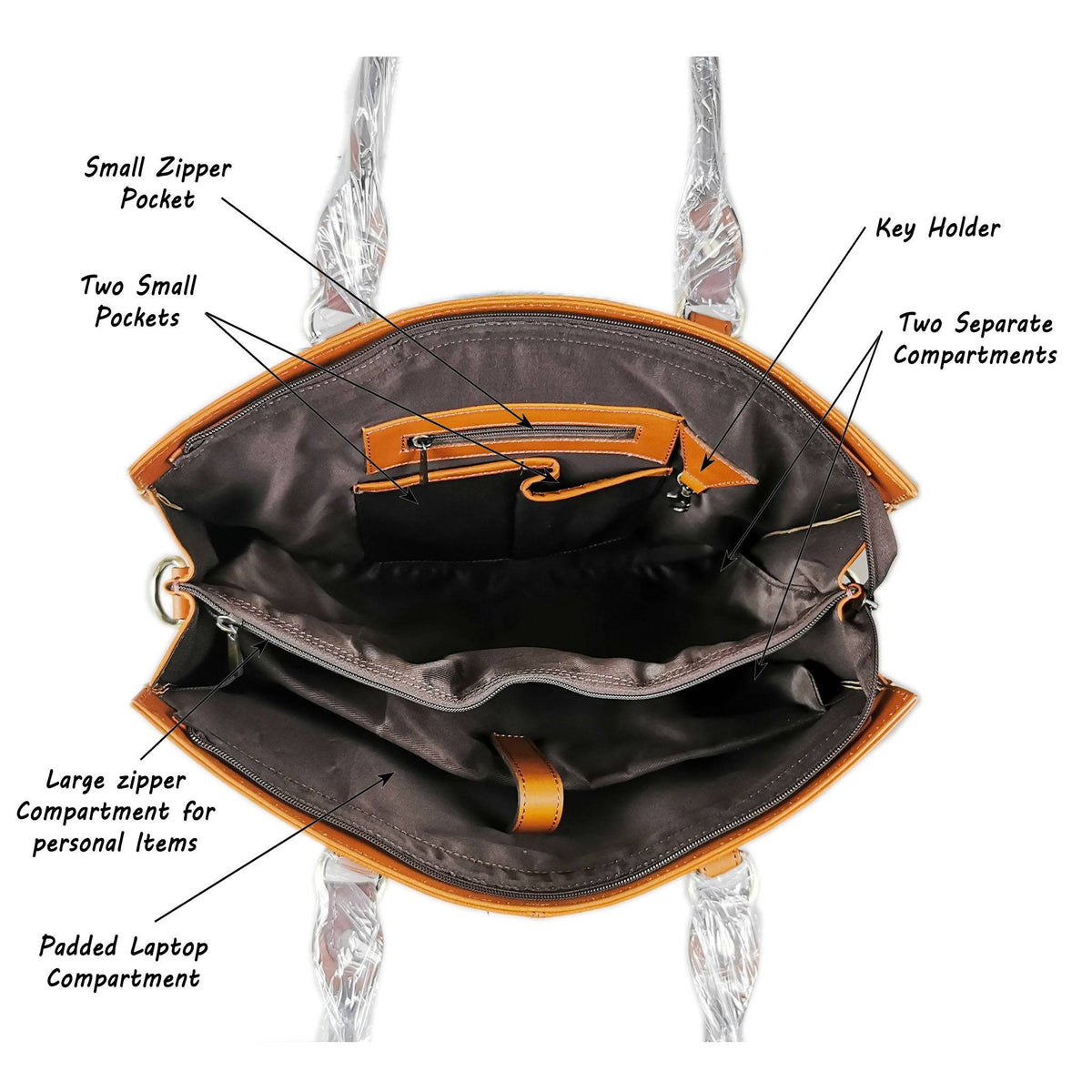 The Signature 17" Bag with Trolley Strap, Tan