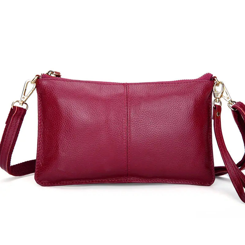 Women Genuine Leather Day Clutches Candy Color Shoulder Bags Women'S Fashion Crossbody Bags Small Clutch Bags