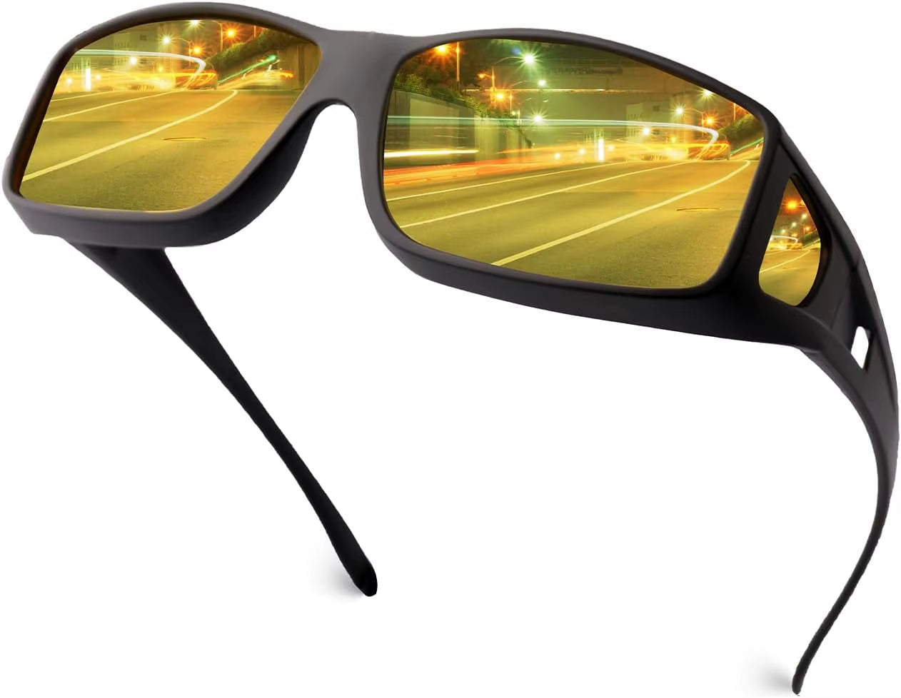 Wraparound Fit over Sunglasses anti Glare Eyeglasses Night Vision Driving HD Polarized Magnifying Blue Light Blocking Glasses