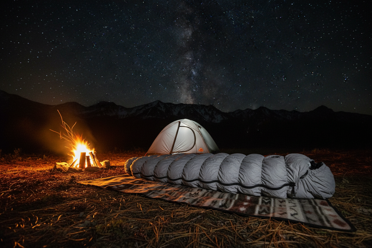 Goose Down Sleeping Bag Grey
