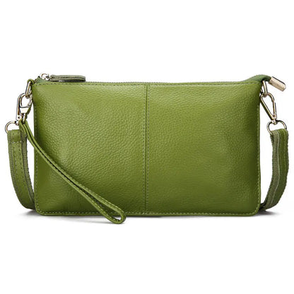 Women Genuine Leather Day Clutches Candy Color Shoulder Bags Women'S Fashion Crossbody Bags Small Clutch Bags