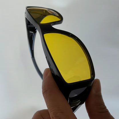 Wraparound Fit over Sunglasses anti Glare Eyeglasses Night Vision Driving HD Polarized Magnifying Blue Light Blocking Glasses