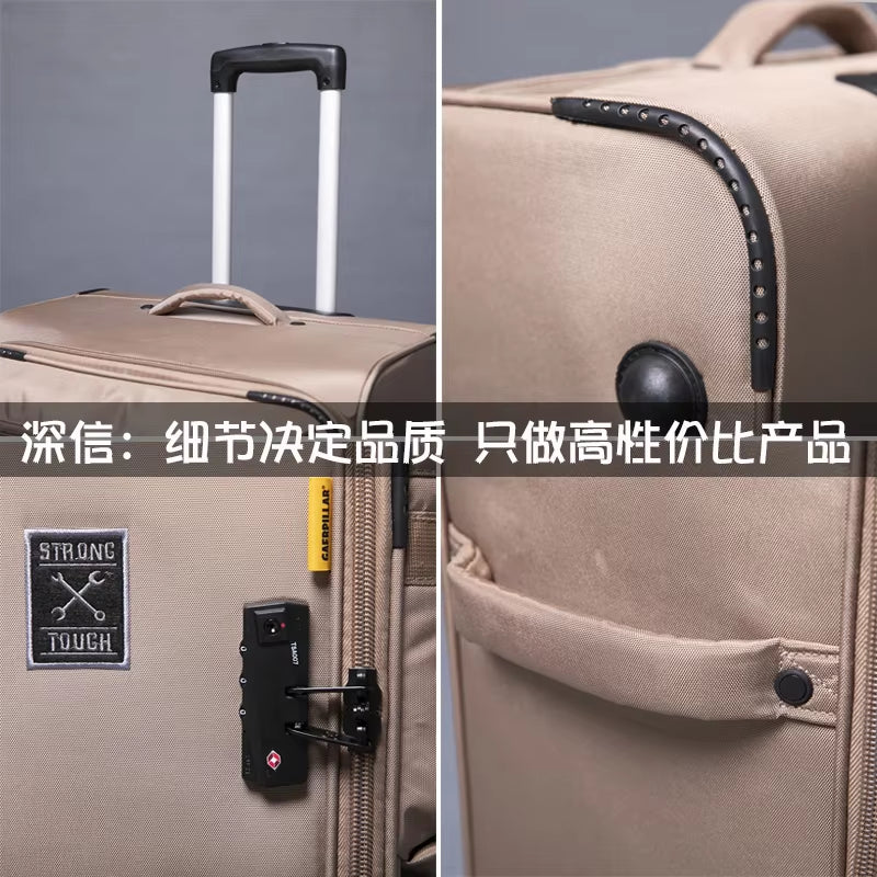 Ultralight Rolling Luggage New 20/24/28 Inch Trolley Travel Bag Zipper Scratch Resistant Suitcase Boarding Box Brand Suitcase