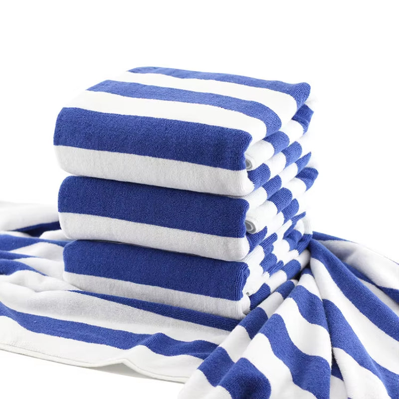 Wholesale 100% Thick Cotton Custom Design Turkish Beach Towels Cotton Extra Large Beach Travel Hut Stripe Towels