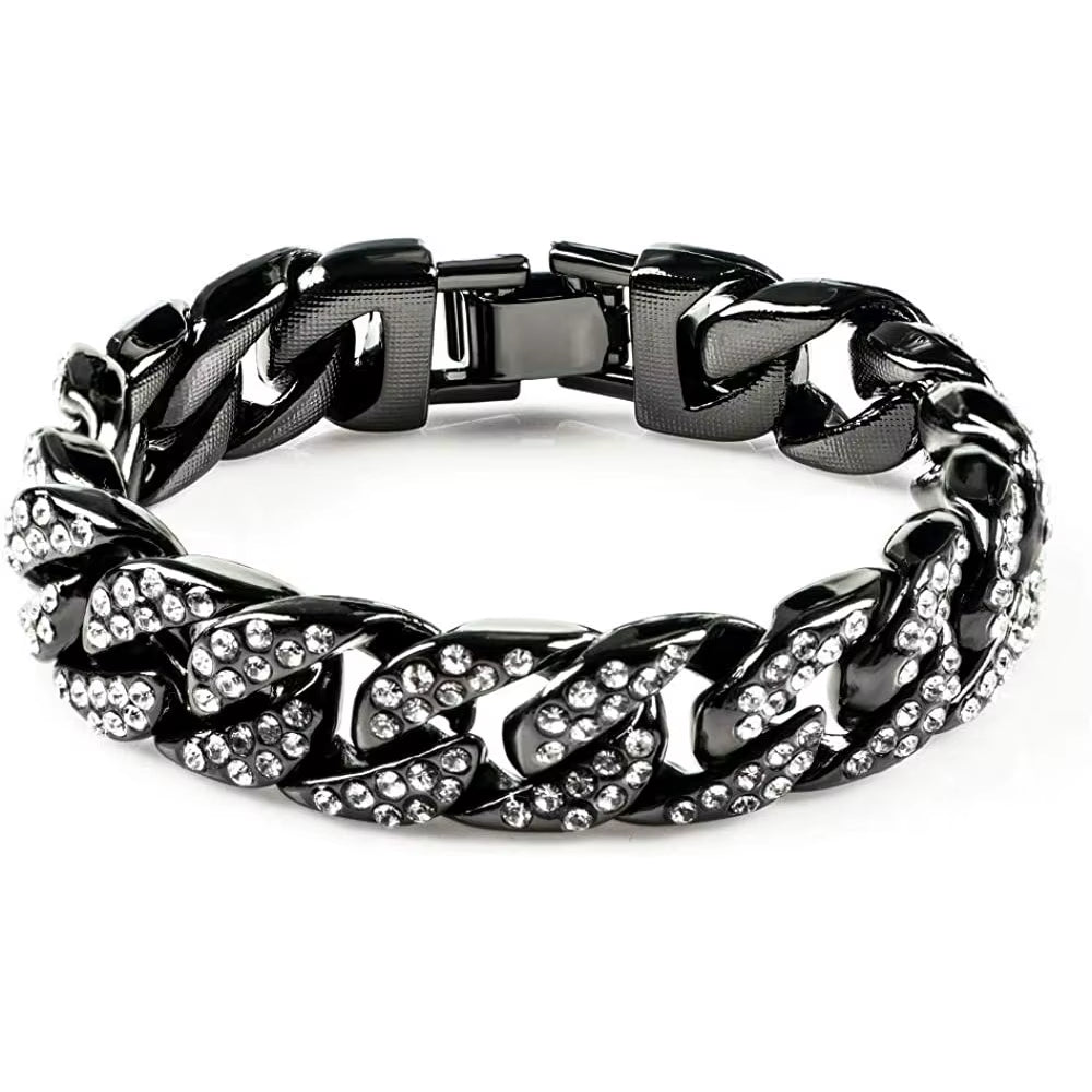 Fashion14K Gold Plated Bracelet Jewelry Women Stainless Steel OT Buckle Cuban Chain Popular Bracelet