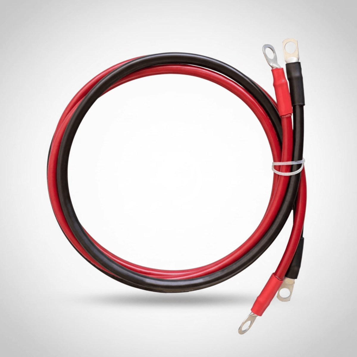 5FT Battery Inverter Cables 4AWG, 25mm² Power Cables with 3/8" Ring Lugs-2