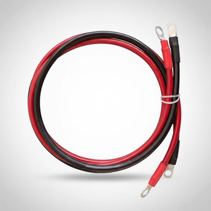 5FT Battery Inverter Cables 4AWG, 25mm² Power Cables with 3/8" Ring Lugs-2