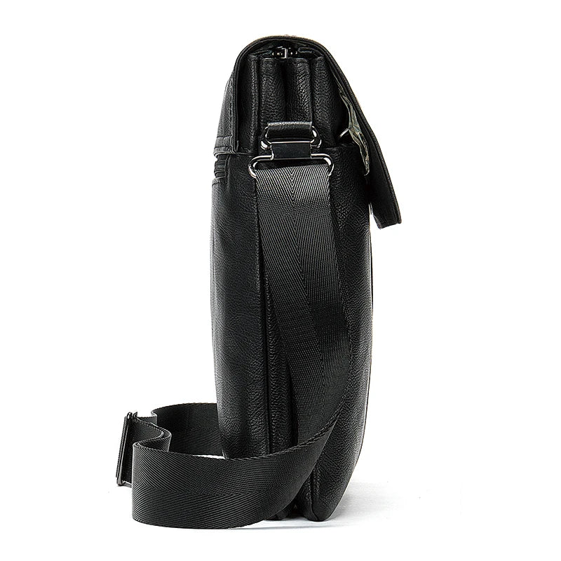 100% Shoulder Bag Leather Men'S Bag Genuine Leather Black Men'S Designer Bags Leather Crossbody Messenger Bags Handbags