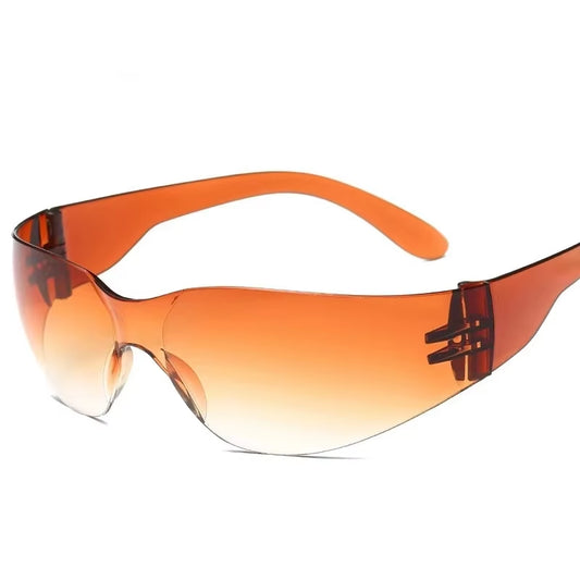2024 New Sunglasses Women Luxury Brand Fashion One Piece Male Eyewear Rimless Frameless UV400 Frame Sun Glasses Men