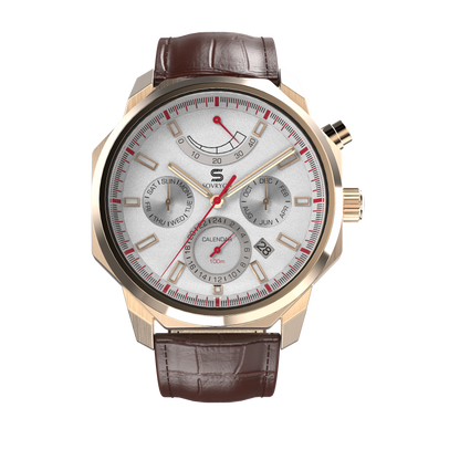 Brown Leather - Rosegold Clasp-3