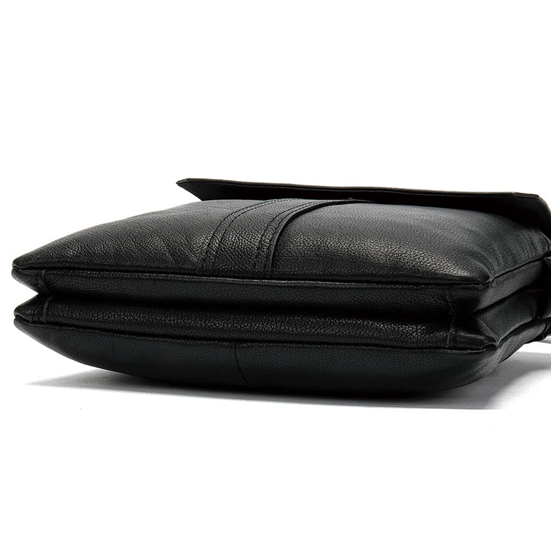 100% Shoulder Bag Leather Men'S Bag Genuine Leather Black Men'S Designer Bags Leather Crossbody Messenger Bags Handbags
