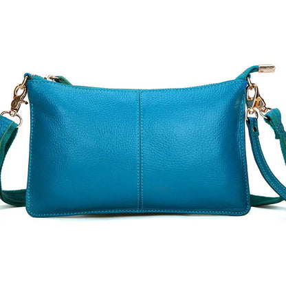 Women Genuine Leather Day Clutches Candy Color Shoulder Bags Women'S Fashion Crossbody Bags Small Clutch Bags