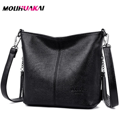 Women Leather Bags Ladies Luxury Shoulder Bags Women'S Handbag Female Messenger Bag Fashion Crossbody Bags for Women Bolsas Sac