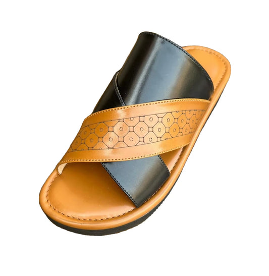 Arabic Sandals for Men Handmade Leather Slippers Saudi Style Summer Arab Shoes