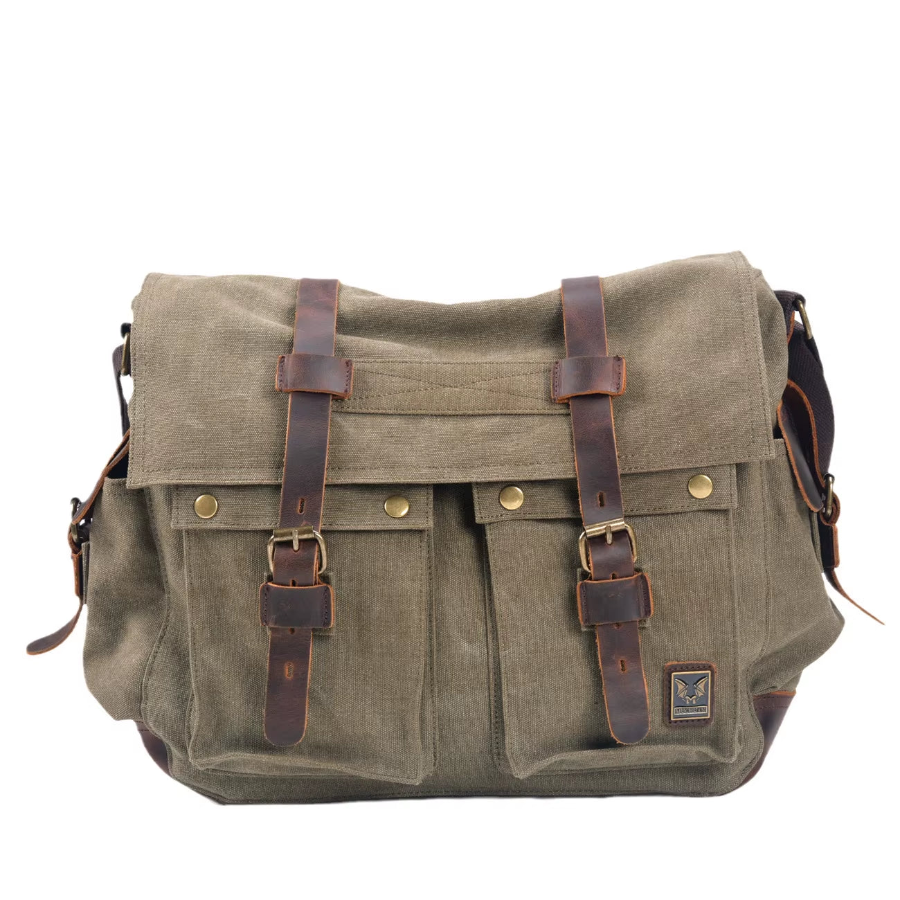 Canvas Leather Men Messenger Bags Big Satchel Shoulder Bags Male Laptop Briefcase Travel Handbag