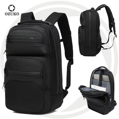 Ozuko 9849 2025 Designer Waterproof Laptop Backpack Daily Use Outdoor Business Backpack Logo Custom Laptop Backpack for Men
