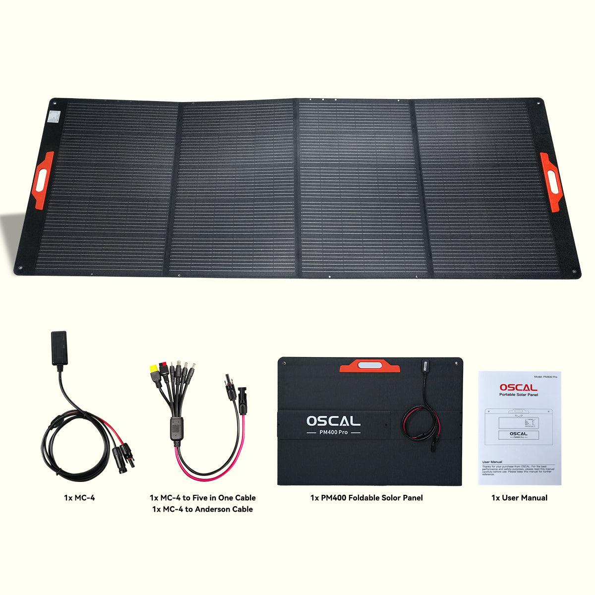 OSCAL PM400 Plus 400W Foldable Solar Panel for PowerMax 6000, 3600 & 2400-3