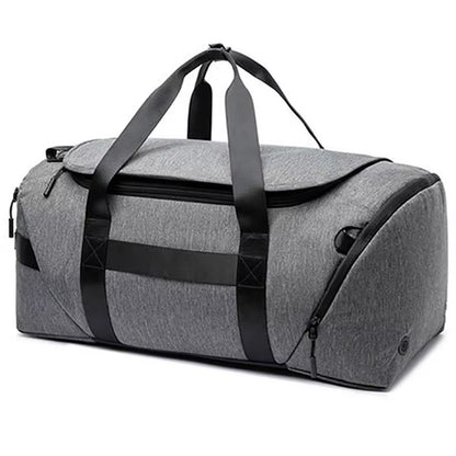 Gym Bag for Women and Men Sports Travel Duffel with Shoe Laptop Compartment Workout Overnight Work Bag Black