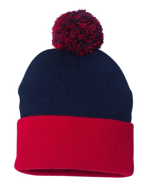 Sportsman SP15 12" Pom-Pom Cuffed Beanie-21
