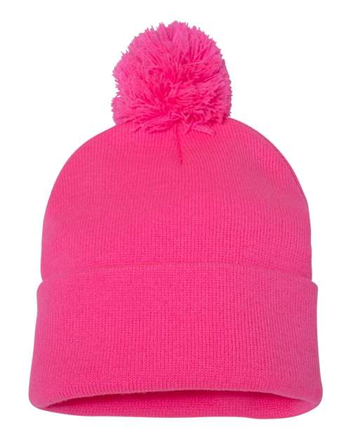 Sportsman SP15 12" Pom-Pom Cuffed Beanie-23