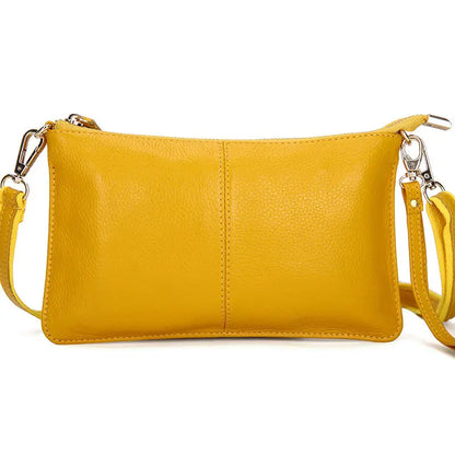 Women Genuine Leather Day Clutches Candy Color Shoulder Bags Women'S Fashion Crossbody Bags Small Clutch Bags