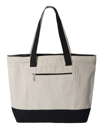 Q-Tees Q1300 19L Zippered Tote-0