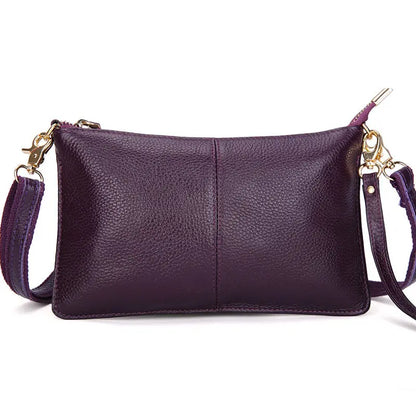 Women Genuine Leather Day Clutches Candy Color Shoulder Bags Women'S Fashion Crossbody Bags Small Clutch Bags