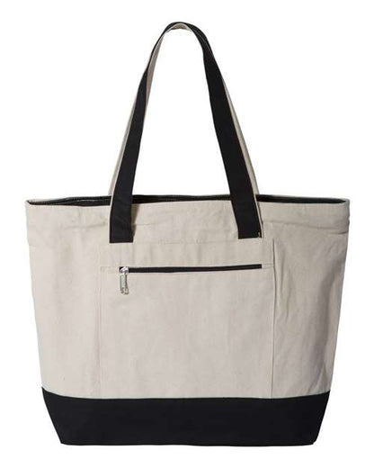 Q-Tees Q1300 19L Zippered Tote-1