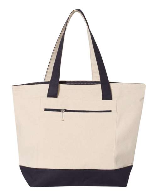 Q-Tees Q1300 19L Zippered Tote-5