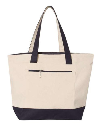 Q-Tees Q1300 19L Zippered Tote-5