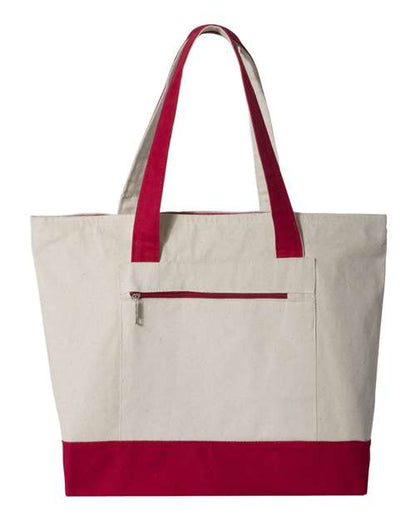 Q-Tees Q1300 19L Zippered Tote-7