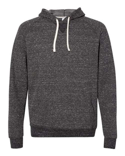 JERZEES 90MR Unisex Snow Heather French Terry Raglan Hooded Sweatshirt-1