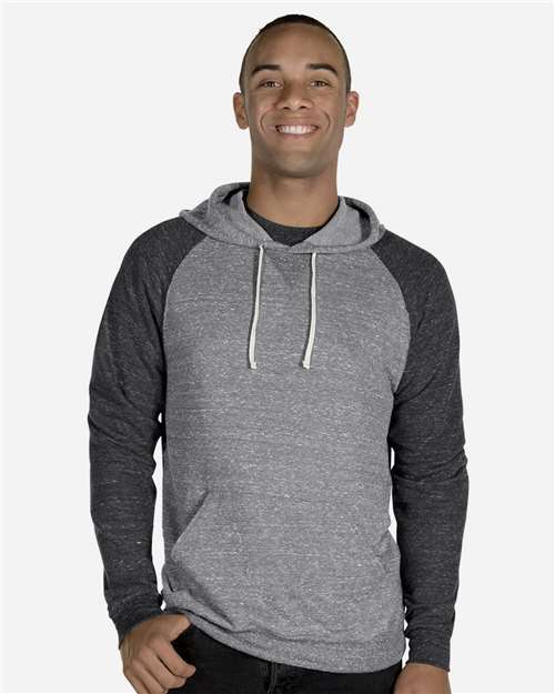 JERZEES 90MR Unisex Snow Heather French Terry Raglan Hooded Sweatshirt-3