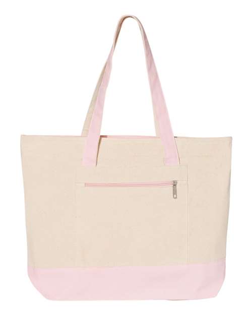 Q-Tees Q1300 19L Zippered Tote-2